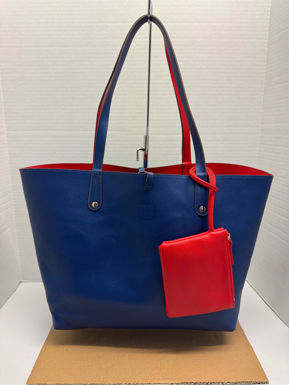 IMAN Boho Chic Reversible Tote with Matching Wristlet
